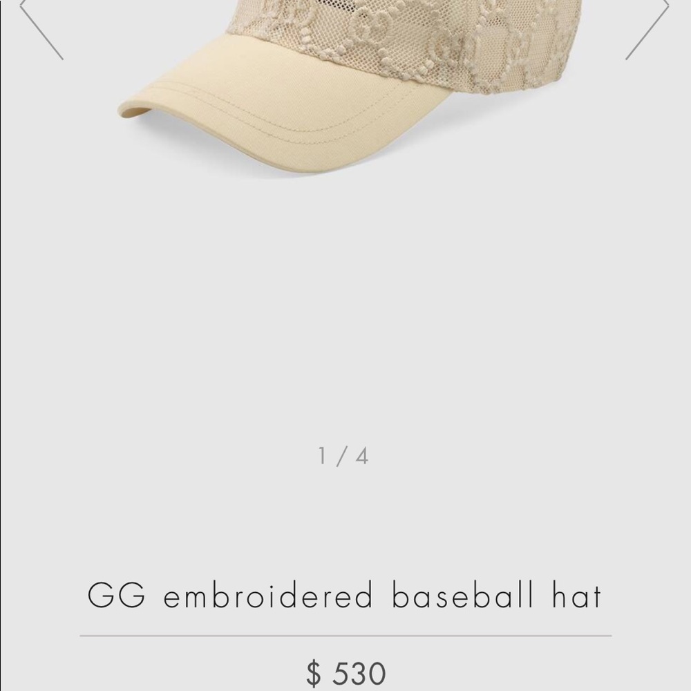 Gucci lace baseball hat - Picture 4 of 4